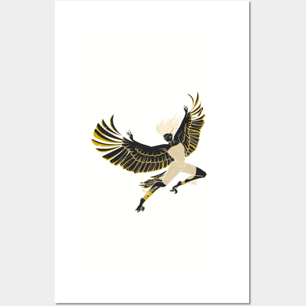 Harpy dancer - Greek mythological hybrid Wall Art by dcamorlinga